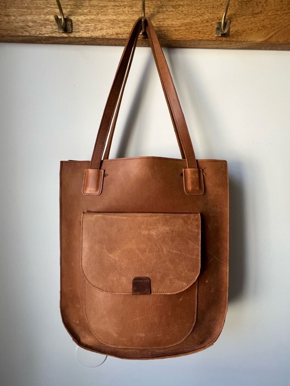 ABLE Handmade Brown Leather Tote RARE